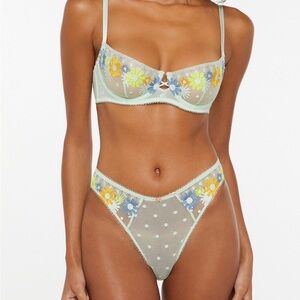 Savage X Fenty Floral Unlined Balconette Bra Lingerie Set